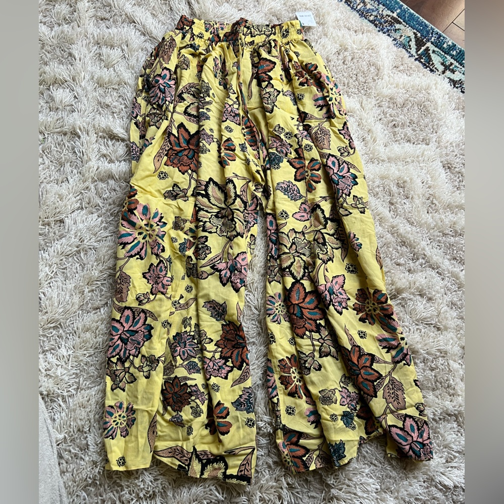 Wide leg free people pants